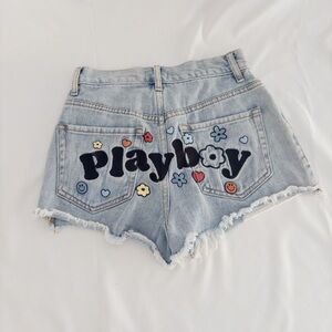 Playboy by PacSun Light Wash Denim Shorts | Size 24 | Y2K Festival Streetwear